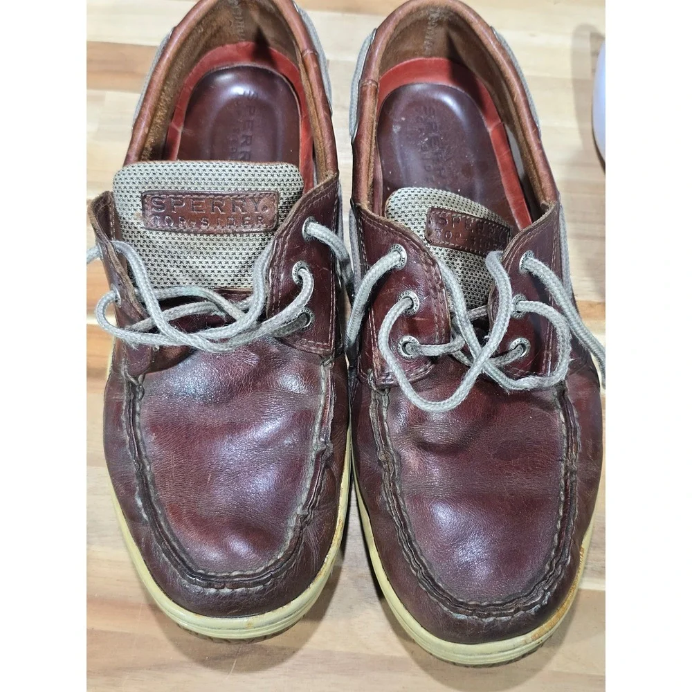 Sperry Men's Billfish 3-Eye Leather Boat Shoes Size‎ 11M Dark Tan 0799320 Casual
